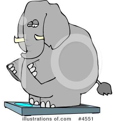 Royalty-Free (RF) Elephant Clipart Illustration by djart - Stock Sample #4551