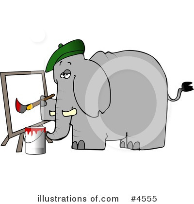 Royalty-Free (RF) Elephant Clipart Illustration by djart - Stock Sample #4555