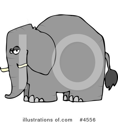 Royalty-Free (RF) Elephant Clipart Illustration by djart - Stock Sample #4556