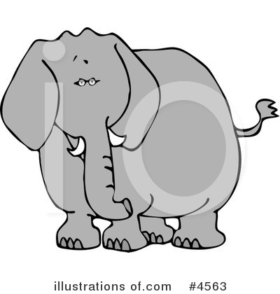 Royalty-Free (RF) Elephant Clipart Illustration by djart - Stock Sample #4563