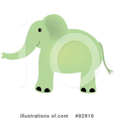 Royalty-Free (RF) Elephant Clipart Illustration by Pams Clipart - Stock Sample #82816