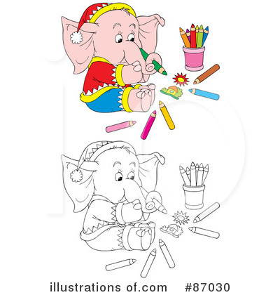 Royalty-Free (RF) Elephant Clipart Illustration by Alex Bannykh - Stock Sample #87030