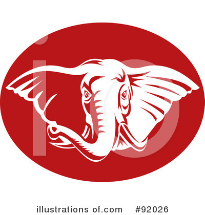 Royalty-Free (RF) Elephant Clipart Illustration by patrimonio - Stock Sample #92026