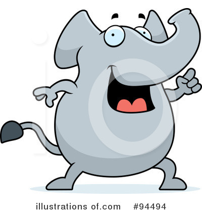 Royalty-Free (RF) Elephant Clipart Illustration by Cory Thoman - Stock Sample #94494
