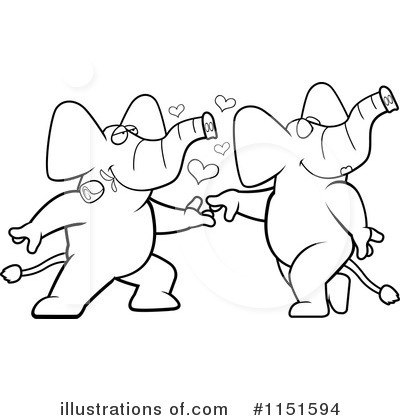 Royalty-Free (RF) Elephants Clipart Illustration by Cory Thoman - Stock Sample #1151594