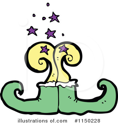 Royalty-Free (RF) Elf Shoes Clipart Illustration by lineartestpilot - Stock Sample #1150228