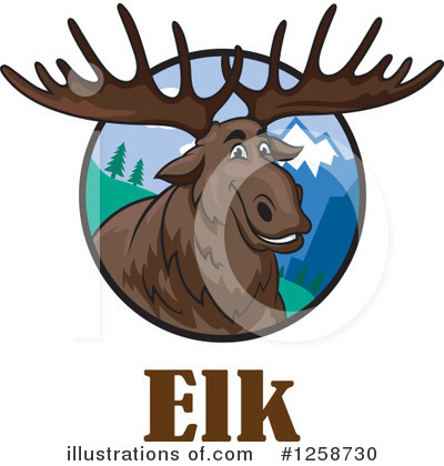 Royalty-Free (RF) Elk Clipart Illustration by Vector Tradition SM - Stock Sample #1258730