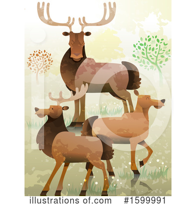 Royalty-Free (RF) Elk Clipart Illustration by BNP Design Studio - Stock Sample #1599991