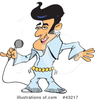 Royalty-Free (RF) Elvis Clipart Illustration by Dennis Holmes Designs - Stock Sample #43217