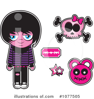 Royalty-Free (RF) Emo Clipart Illustration by Vitmary Rodriguez - Stock Sample #1077505
