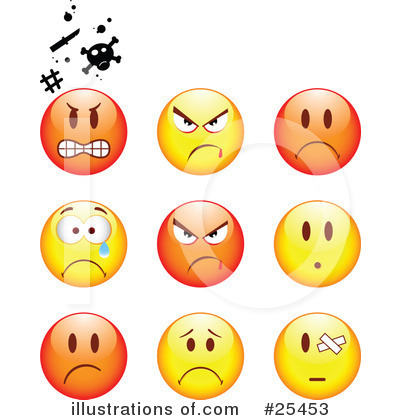 Royalty-Free (RF) Emoticons Clipart Illustration by beboy - Stock Sample #25453
