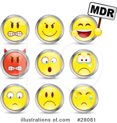 Royalty-Free (RF) Emoticons Clipart Illustration by beboy - Stock Sample #28081
