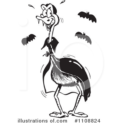 Royalty-Free (RF) Emu Clipart Illustration by Dennis Holmes Designs - Stock Sample #1108824