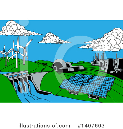 Solar Panels Clipart #1407603 by AtStockIllustration