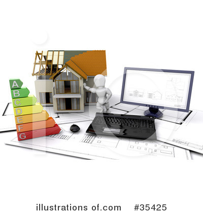 Royalty-Free (RF) Energy Rating Clipart Illustration by KJ Pargeter - Stock Sample #35425