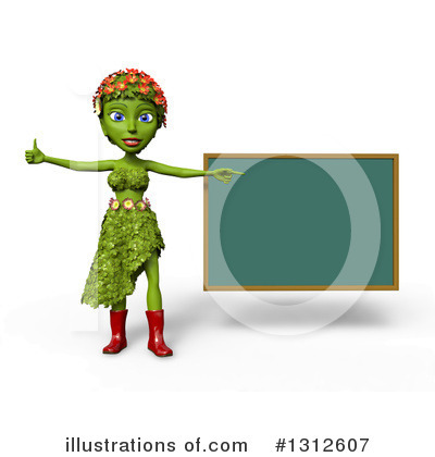 Green Woman Clipart #1312607 by Michael Schmeling