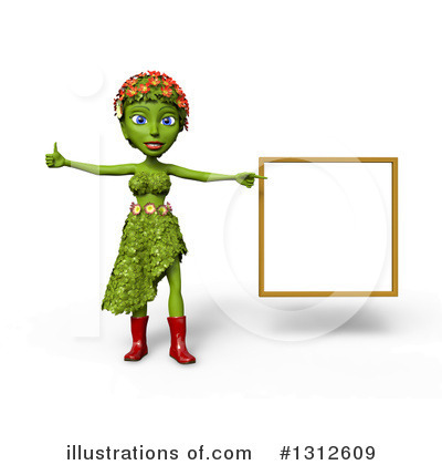 Green Woman Clipart #1312609 by Michael Schmeling