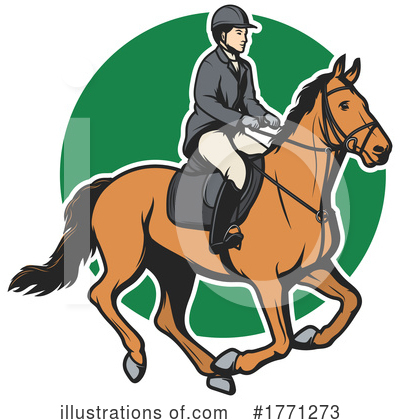 Royalty-Free (RF) Equestrian Clipart Illustration by Vector Tradition SM - Stock Sample #1771273
