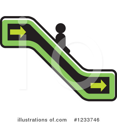 Royalty-Free (RF) Escalator Clipart Illustration by Lal Perera - Stock Sample #1233746