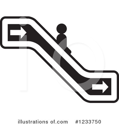 Royalty-Free (RF) Escalator Clipart Illustration by Lal Perera - Stock Sample #1233750