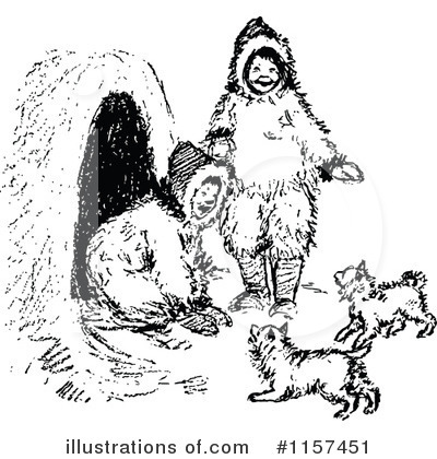 Royalty-Free (RF) Eskimo Clipart Illustration by Prawny Vintage - Stock Sample #1157451