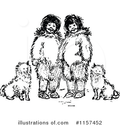 Royalty-Free (RF) Eskimo Clipart Illustration by Prawny Vintage - Stock Sample #1157452