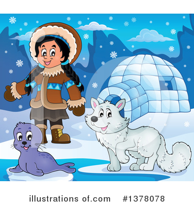 Royalty-Free (RF) Eskimo Clipart Illustration by visekart - Stock Sample #1378078