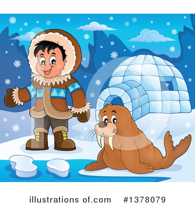 Royalty-Free (RF) Eskimo Clipart Illustration by visekart - Stock Sample #1378079