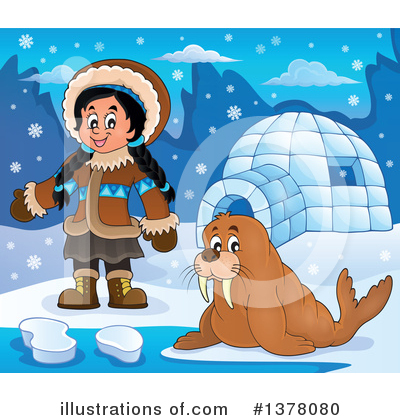 Eskimo Girl Clipart #1378080 by visekart