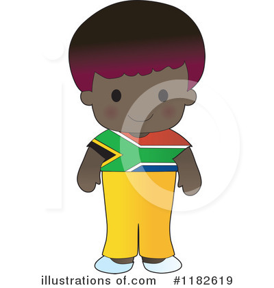 South African Flag Clipart #1182619 by Maria Bell