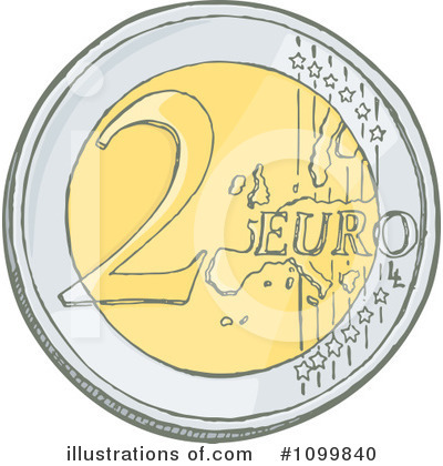 Euro Coin Clipart #1099840 by Any Vector