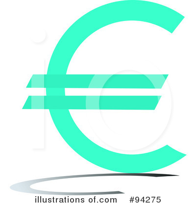 Royalty-Free (RF) Euro Symbol Clipart Illustration by Pams Clipart - Stock Sample #94275