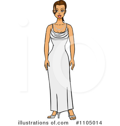 Royalty-Free (RF) Evening Gown Clipart Illustration by Cartoon Solutions - Stock Sample #1105014