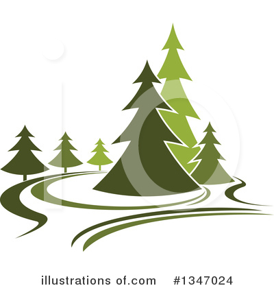 Royalty-Free (RF) Evergreen Clipart Illustration by Vector Tradition SM - Stock Sample #1347024