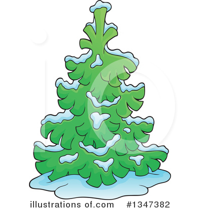 Royalty-Free (RF) Evergreen Clipart Illustration by visekart - Stock Sample #1347382
