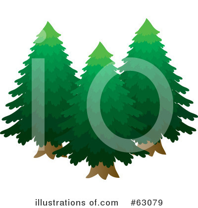 Royalty-Free (RF) Evergreen Clipart Illustration by Rosie Piter - Stock Sample #63079