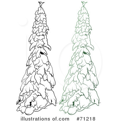 Royalty-Free (RF) Evergreen Clipart Illustration by dero - Stock Sample #71218