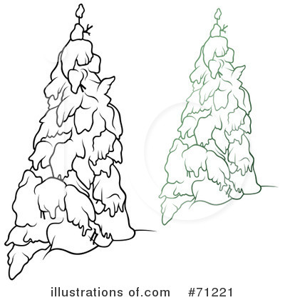 Royalty-Free (RF) Evergreen Clipart Illustration by dero - Stock Sample #71221