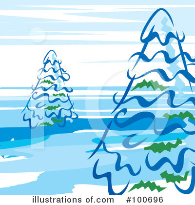 Royalty-Free (RF) Evergreens Clipart Illustration by MilsiArt - Stock Sample #100696