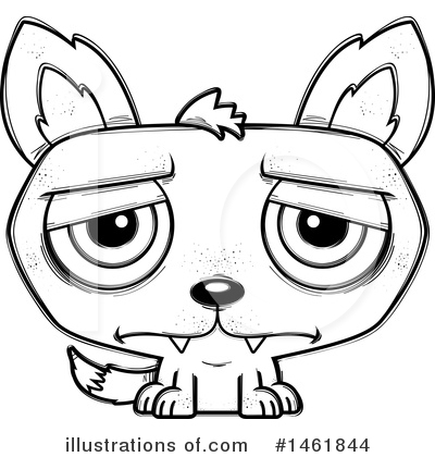 Royalty-Free (RF) Evil Wolf Clipart Illustration by Cory Thoman - Stock Sample #1461844