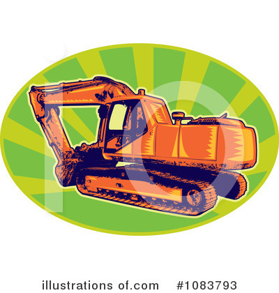 Royalty-Free (RF) Excavator Clipart Illustration by patrimonio - Stock Sample #1083793