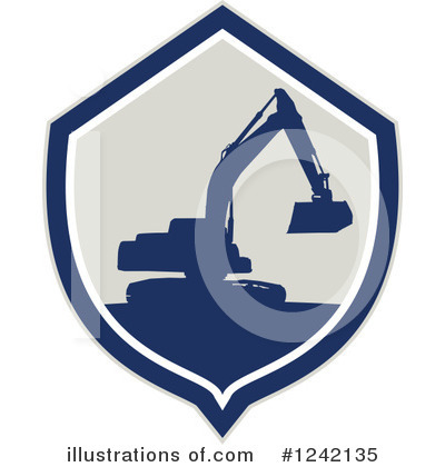 Royalty-Free (RF) Excavator Clipart Illustration by patrimonio - Stock Sample #1242135