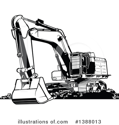 Royalty-Free (RF) Excavator Clipart Illustration by dero - Stock Sample #1388013