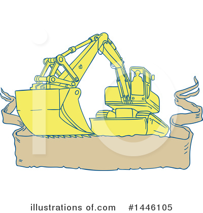 Excavator Clipart #1446105 by patrimonio