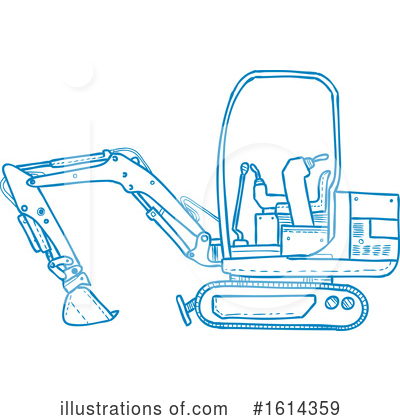 Royalty-Free (RF) Excavator Clipart Illustration by patrimonio - Stock Sample #1614359