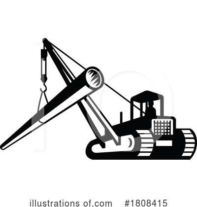 Royalty-Free (RF) Excavator Clipart Illustration by patrimonio - Stock Sample #1808415