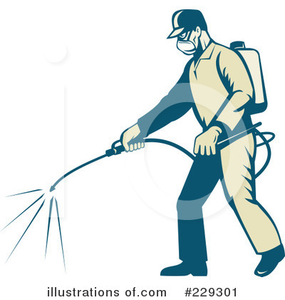 Royalty-Free (RF) Exterminator Clipart Illustration by patrimonio - Stock Sample #229301
