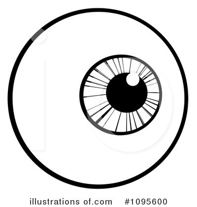 Royalty-Free (RF) Eyeball Clipart Illustration by Hit Toon - Stock Sample #1095600
