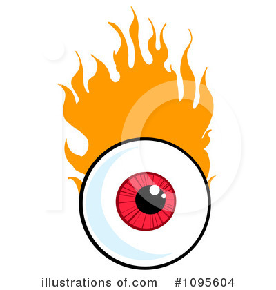 Royalty-Free (RF) Eyeball Clipart Illustration by Hit Toon - Stock Sample #1095604