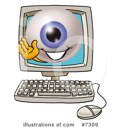 Eyeball Character Clipart #7309 by Mascot Junction